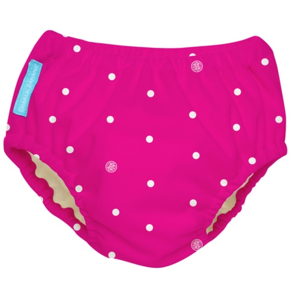 Charlie Banana Reusable Hot Pink Dot Swim Diaper - Picture 1 of 1